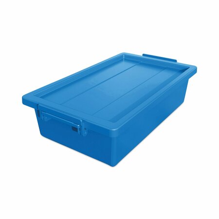 DEFLECTO Storage Bin, Blue, Polypropylene, 11.9" W, 3.1" H 39513BLU